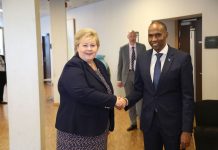 Ra’iisul Wasaare Khayre oo la kulmay Ra’iisul Wasaaraha Norway, Erna Solberg “SAWIRRO”