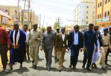 Guddoomiyaha Barlamaanka Galmudug oo xariga ka jaray wado cusub oo laga dhisay Gaalkacyo+Sawirro