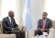 Wasiirka Gaadiidka iyo Duulista hawada ee XFS oo kulan la yeeshay safiirka Kenya ee Soomaaliya.